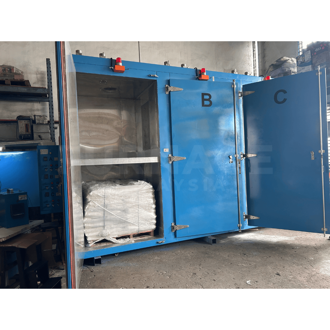 Supply and Install WINTHERM Industrial Drying Oven 3 Chambers for Chemical Resin Manufacturer at Negeri Sembilan Malaysia