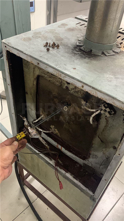  Repair and Service Ashing Furnace Troubleshoot Temperature not stable at plastic manufacturer Johor Bahru Malaysia